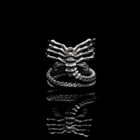 Alien Skeleton Sterling Silver Ring