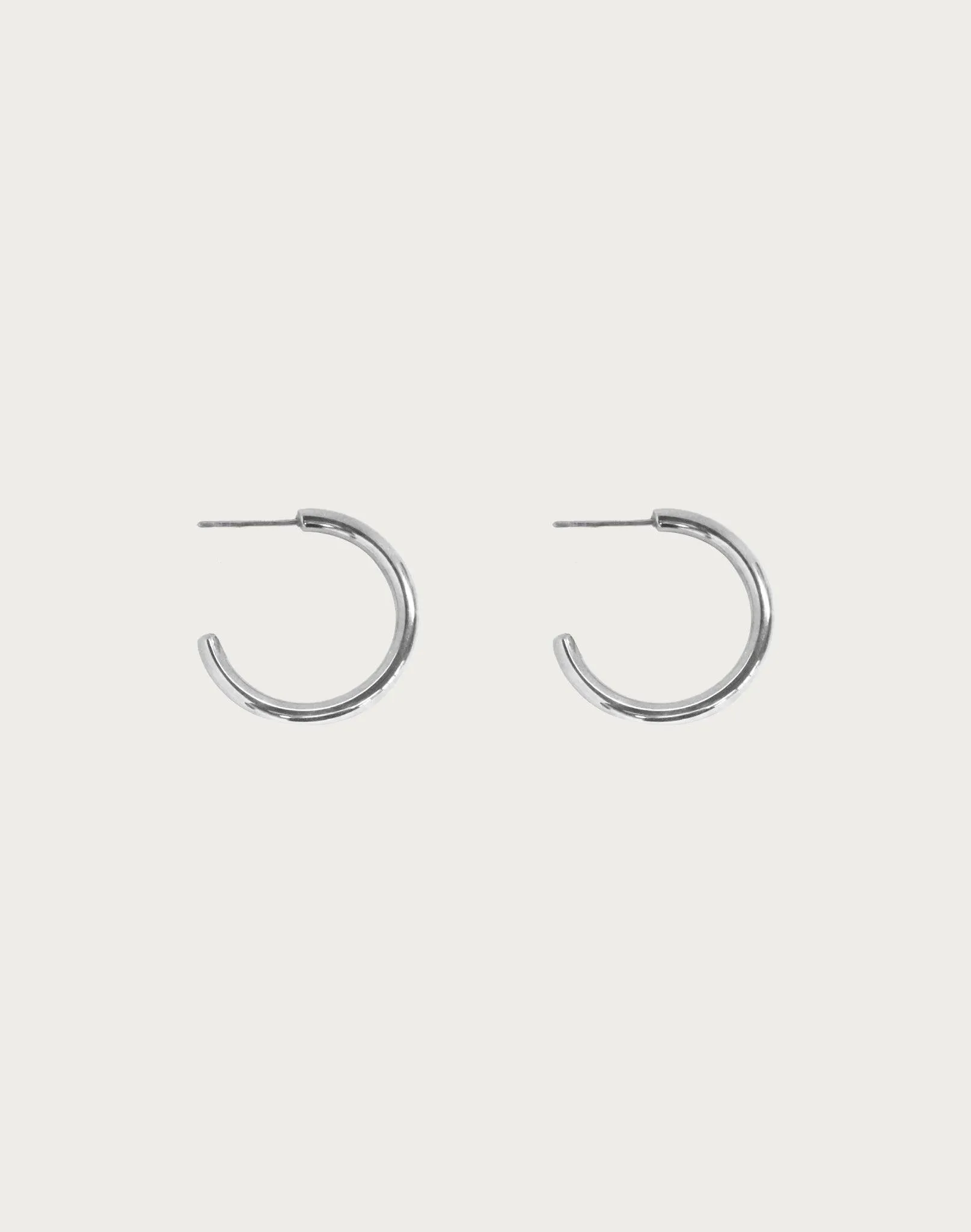 20mm Endless Hoop Earrings in Silver