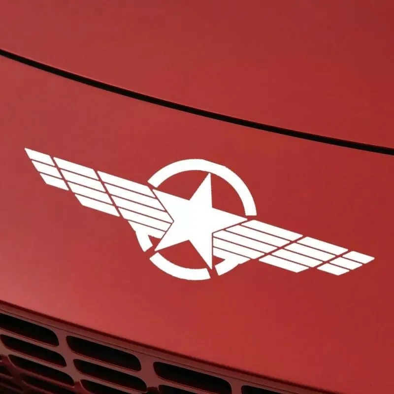 2Pcs (White) Star Style Waterproof car stickers