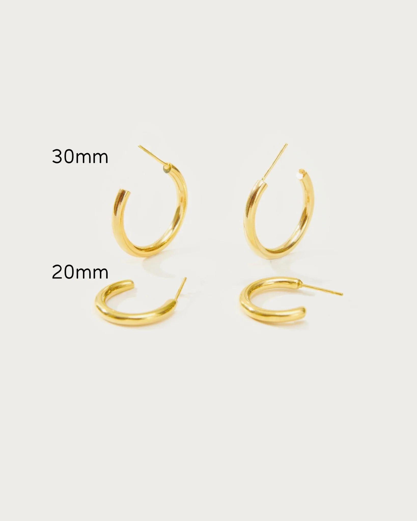 30mm Endless Hoop Earrings in Silver