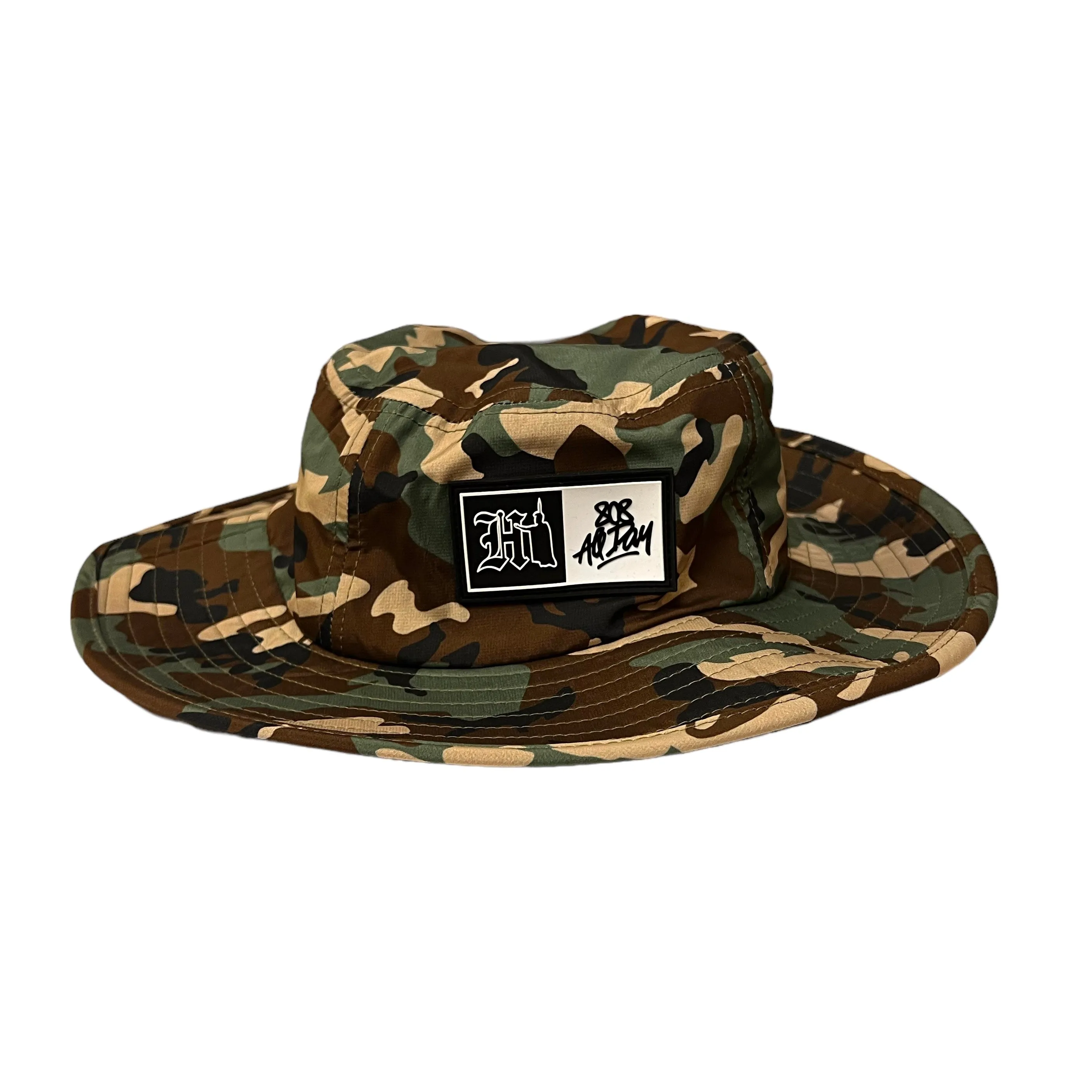 Optimized Title: 808ALLDAY Water-Resistant Camo Box High Kam Boonie Hat