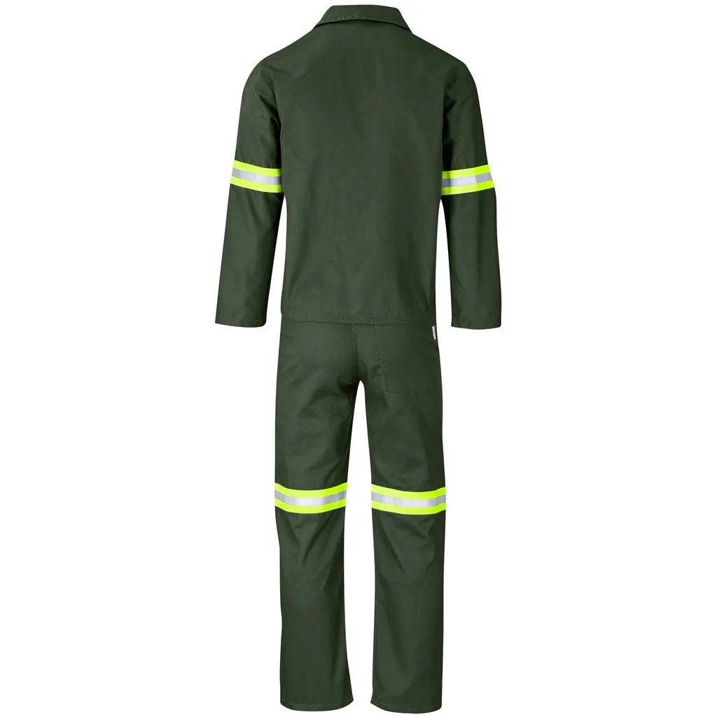 Acid Resistant Polycotton Conti Suit - Reflective Arm & Legs - Yellow Tape