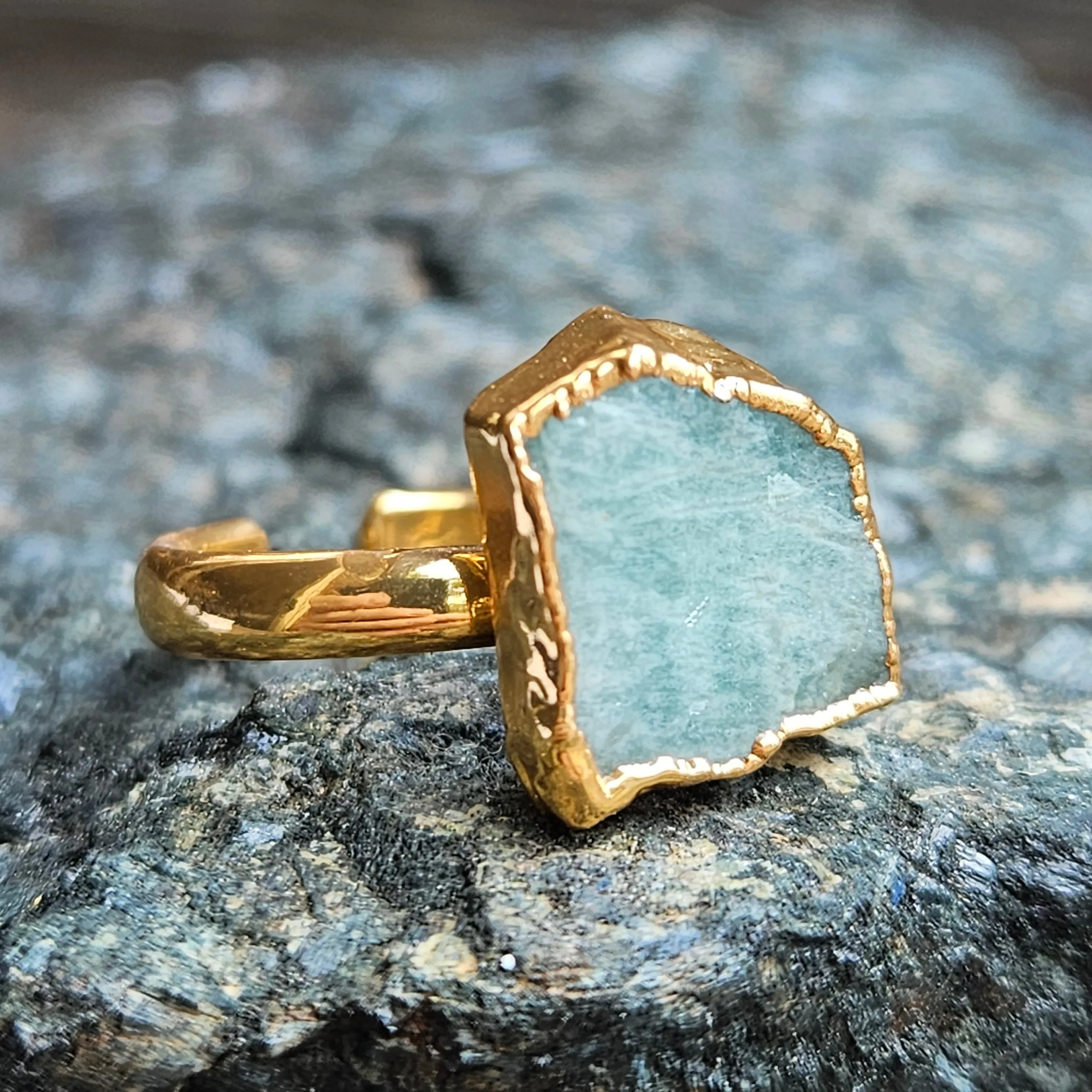 Amazonite Rustic Elegance Ring