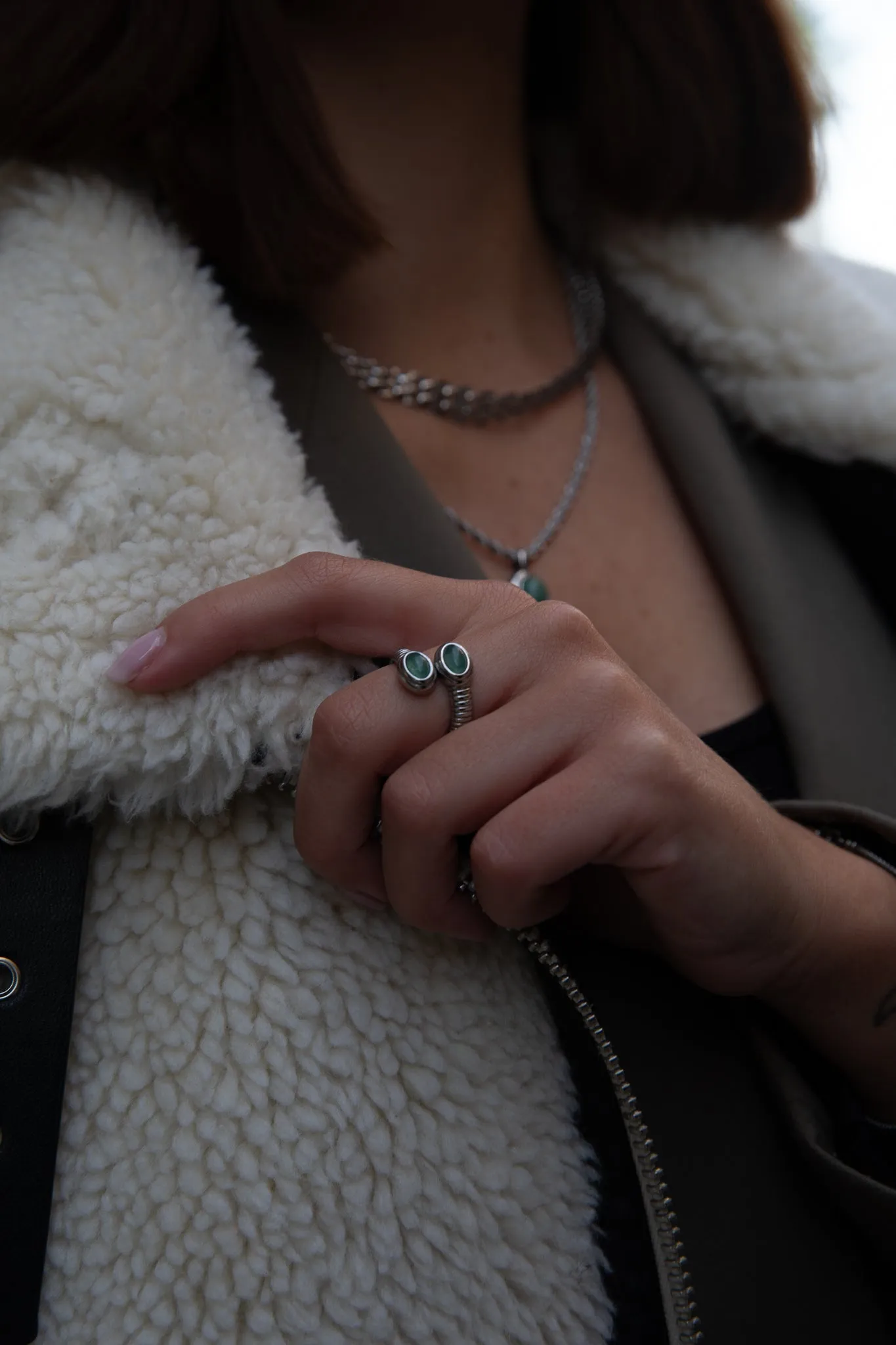 Aventurine Ring Silver