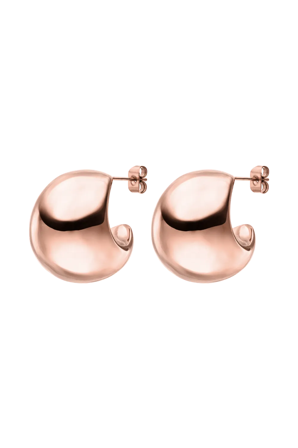 Avenue Chunky Hoops 14 K Rose Gold Plated