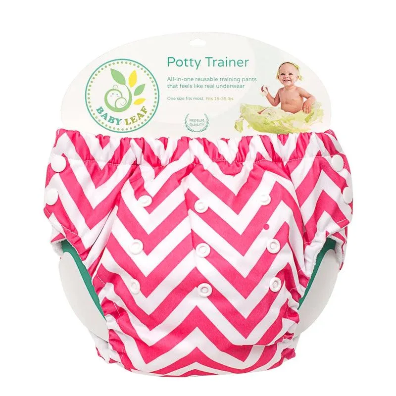 Baby Leaf Chevron Pink Potty Trainer