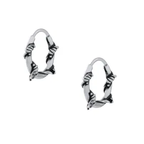 Barbed Wire Hoop Earrings