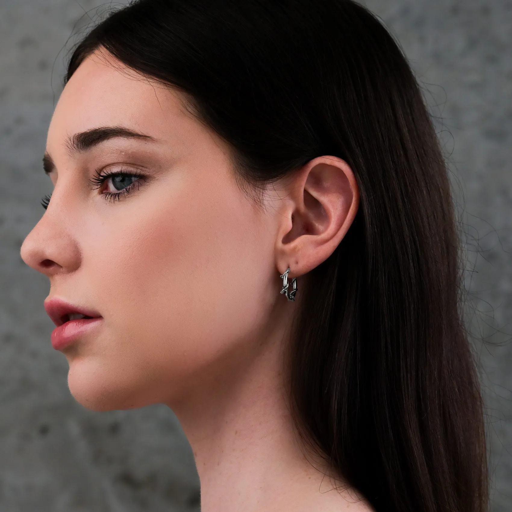 Barbed Wire Hoop Earrings