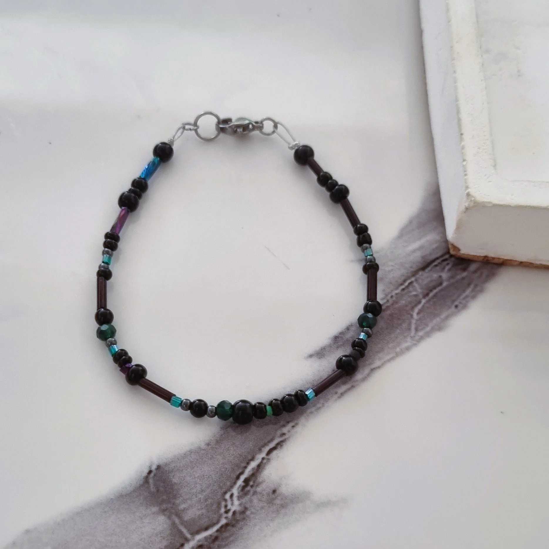 Black crystals bracelet