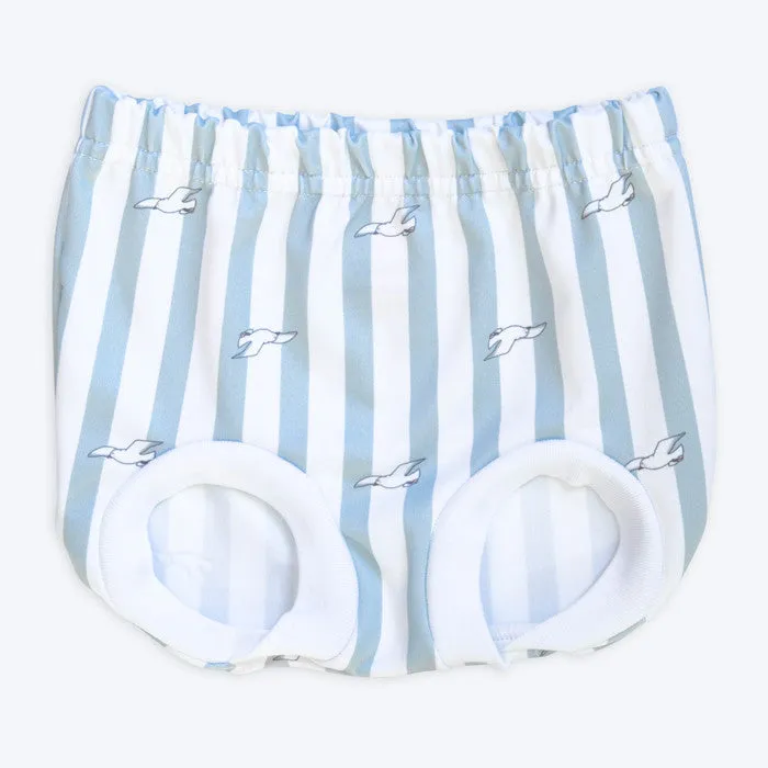 Blue Stripes Seagull Swim Nappy Cover