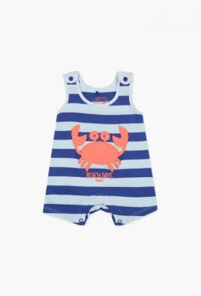 Boboli Crab Romper-Blue