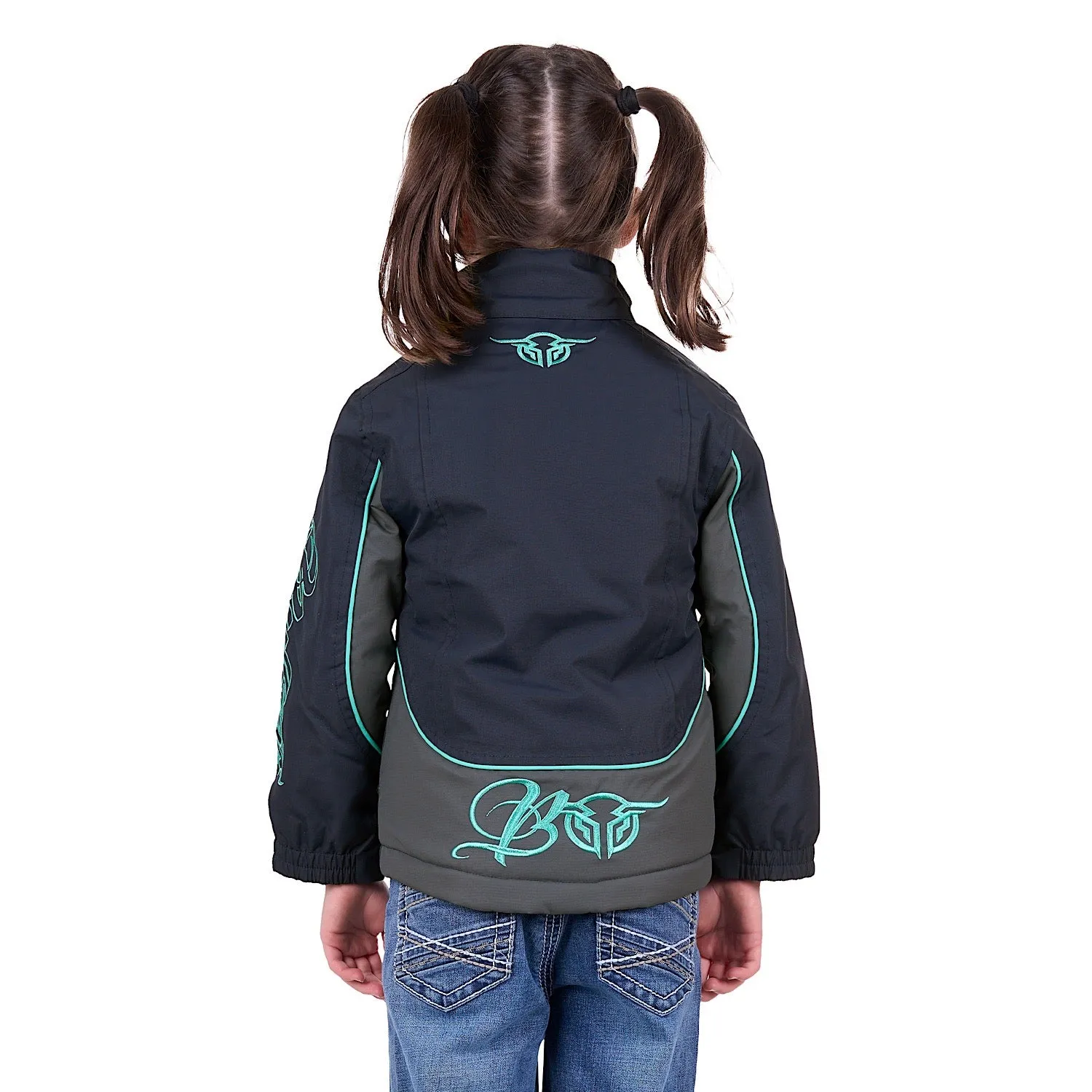 Bullzye Girls Carla Jacket Dark Navy/Turquoise