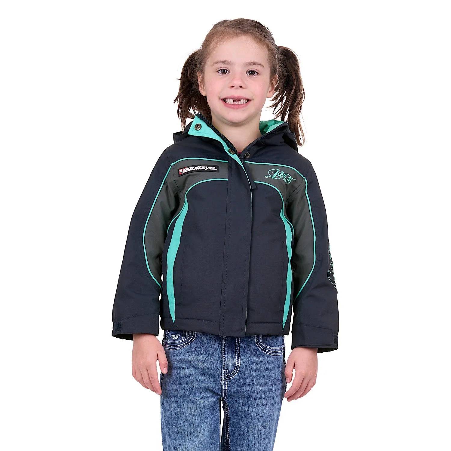 Bullzye Girls Carla Jacket Dark Navy/Turquoise