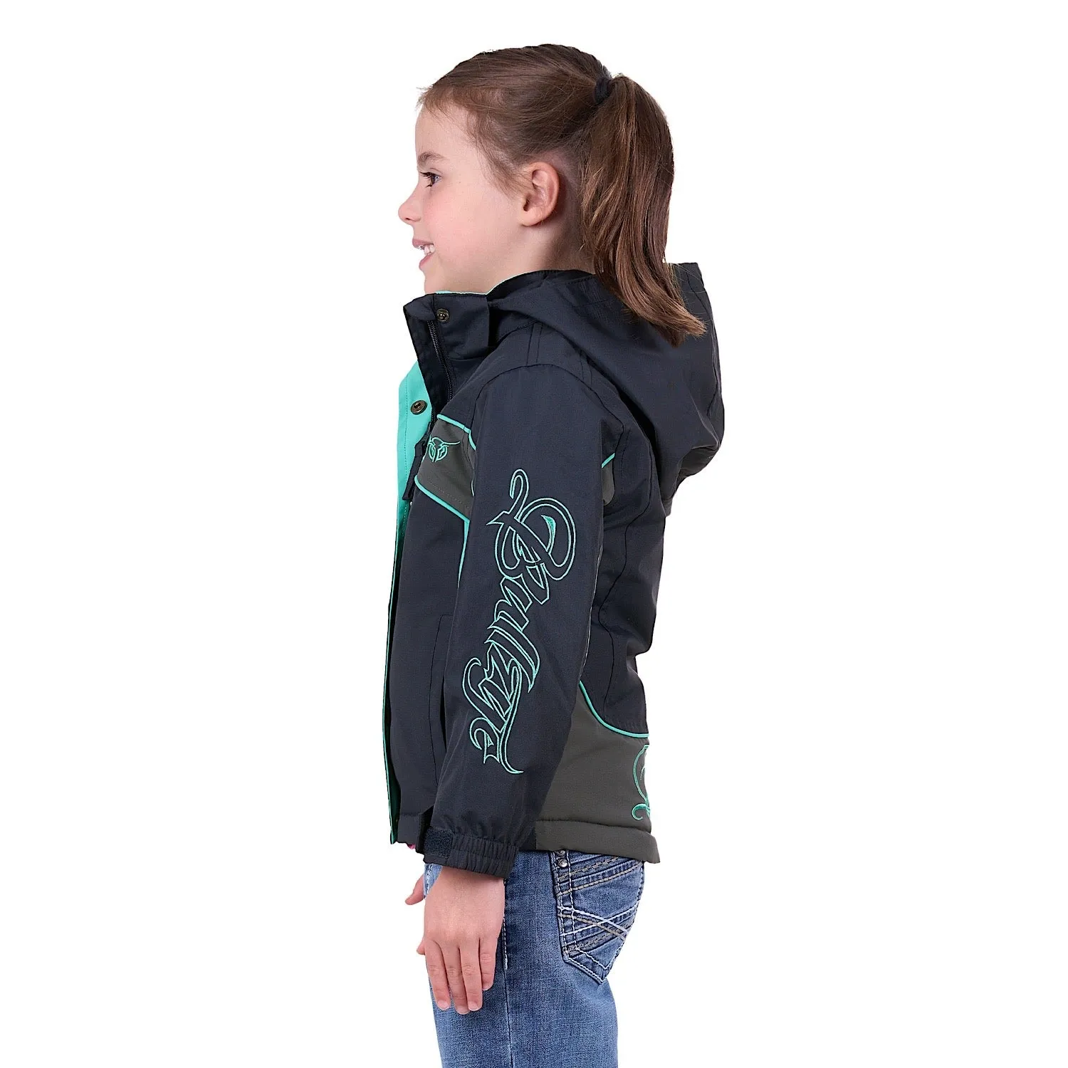 Bullzye Girls Carla Jacket Dark Navy/Turquoise