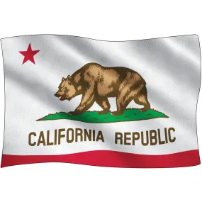 California Republic Flag 3d Postcard