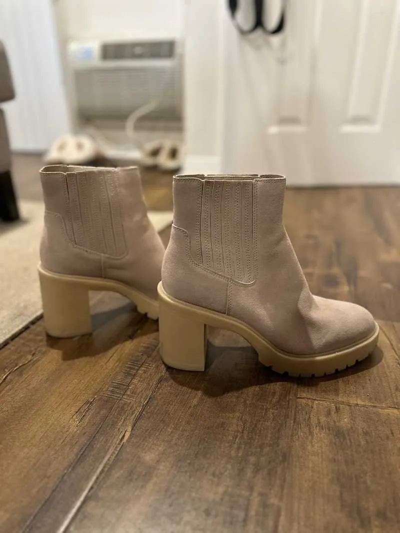 CASTER H2O WIDE BOOTIES DUNE SUEDE - re:vita