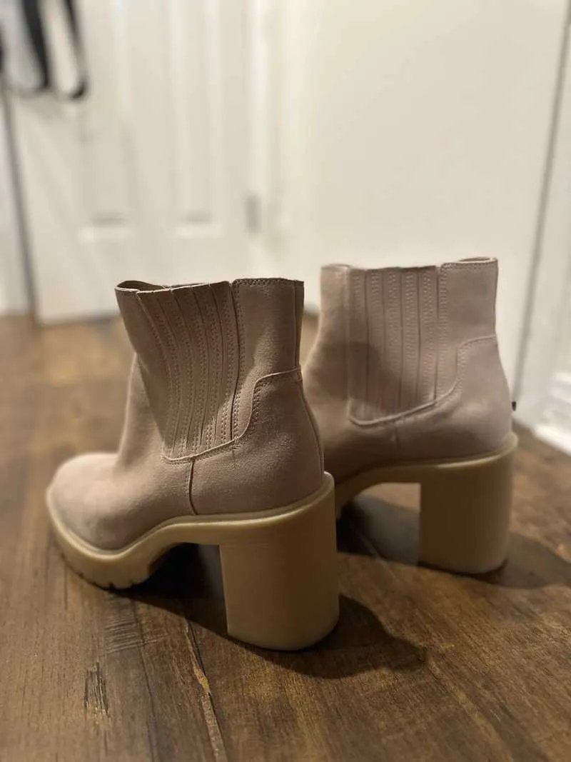 CASTER H2O WIDE BOOTIES DUNE SUEDE - re:vita