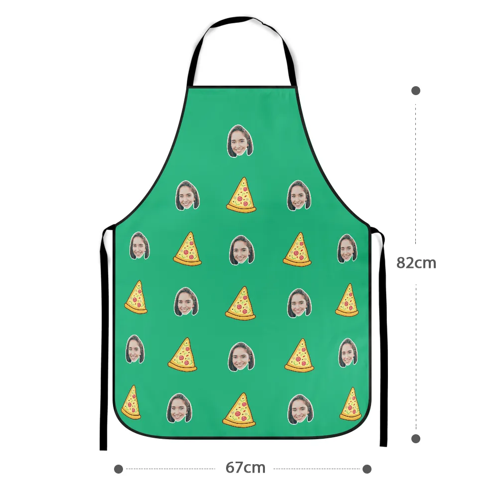 Custom Face Apron Cartoom Photo Apron - Pizza