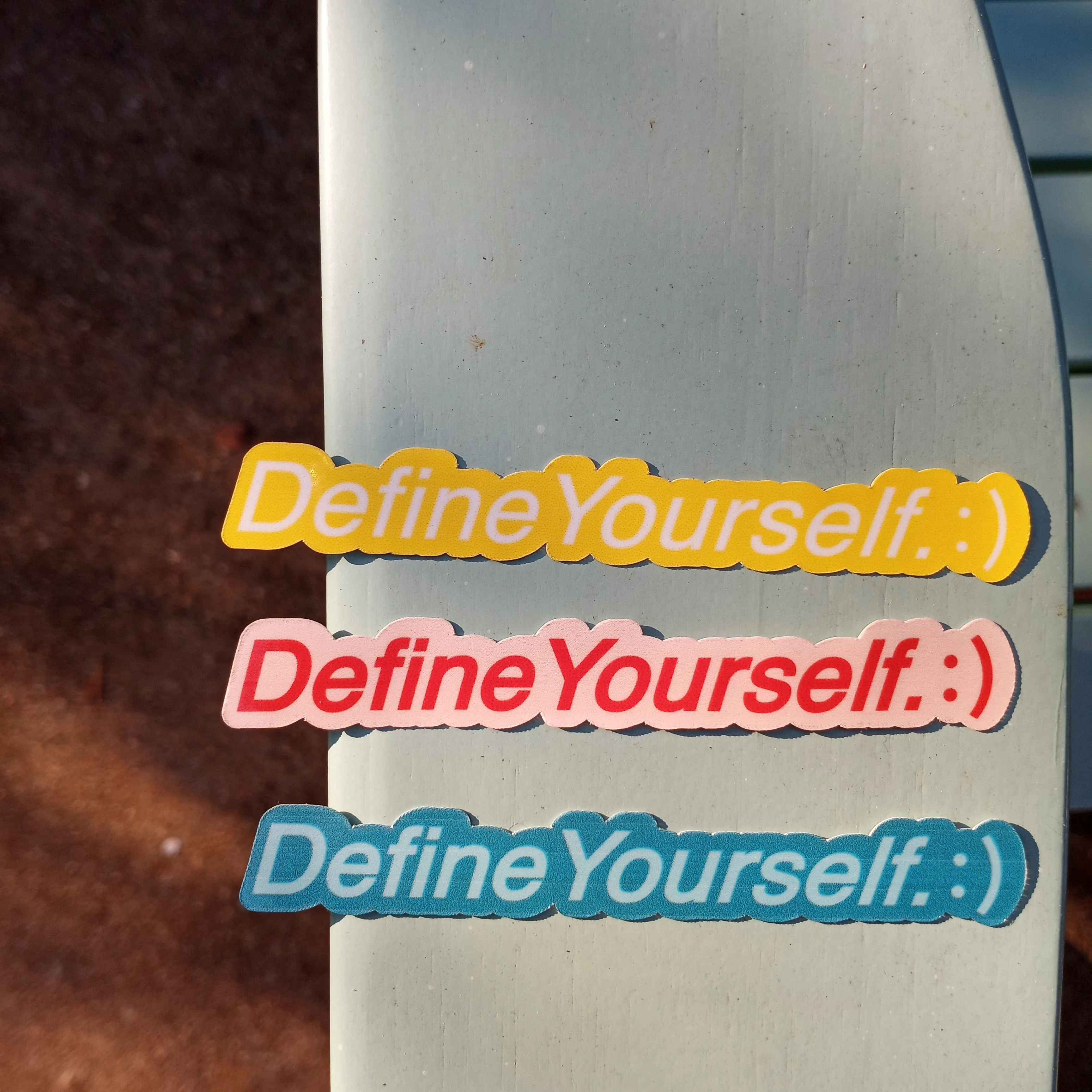 Define Yourself Sticker   Mini Logo Sticker