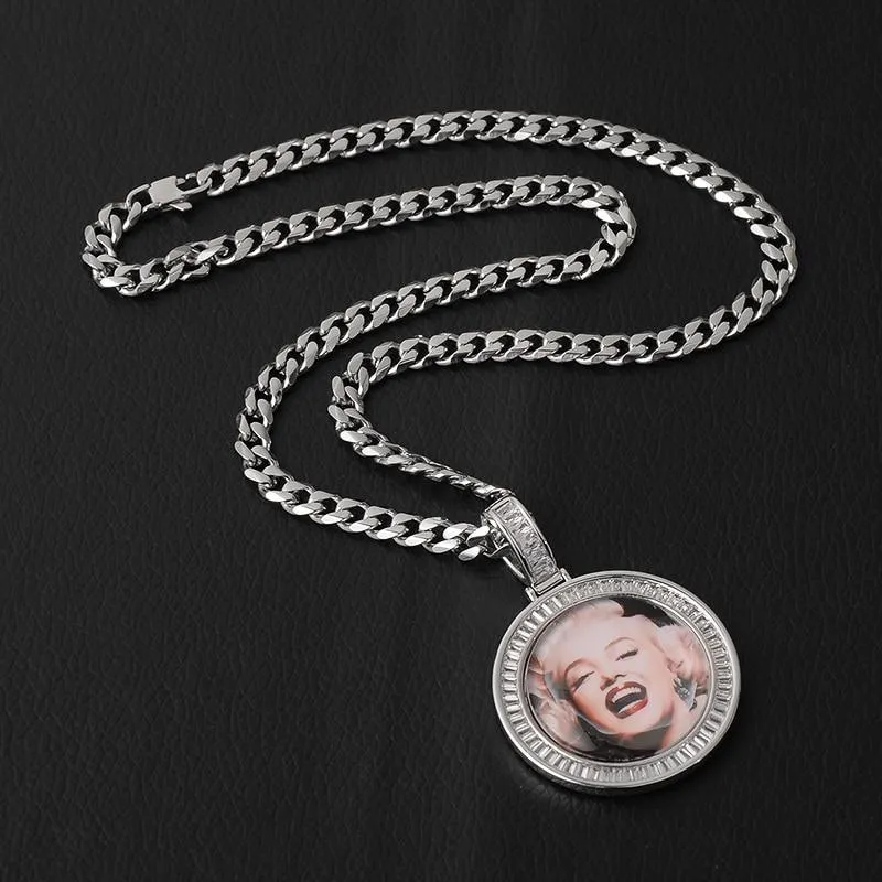 Diamond Circle Pendant With Picture