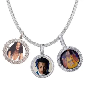 Diamond Circle Pendant With Picture