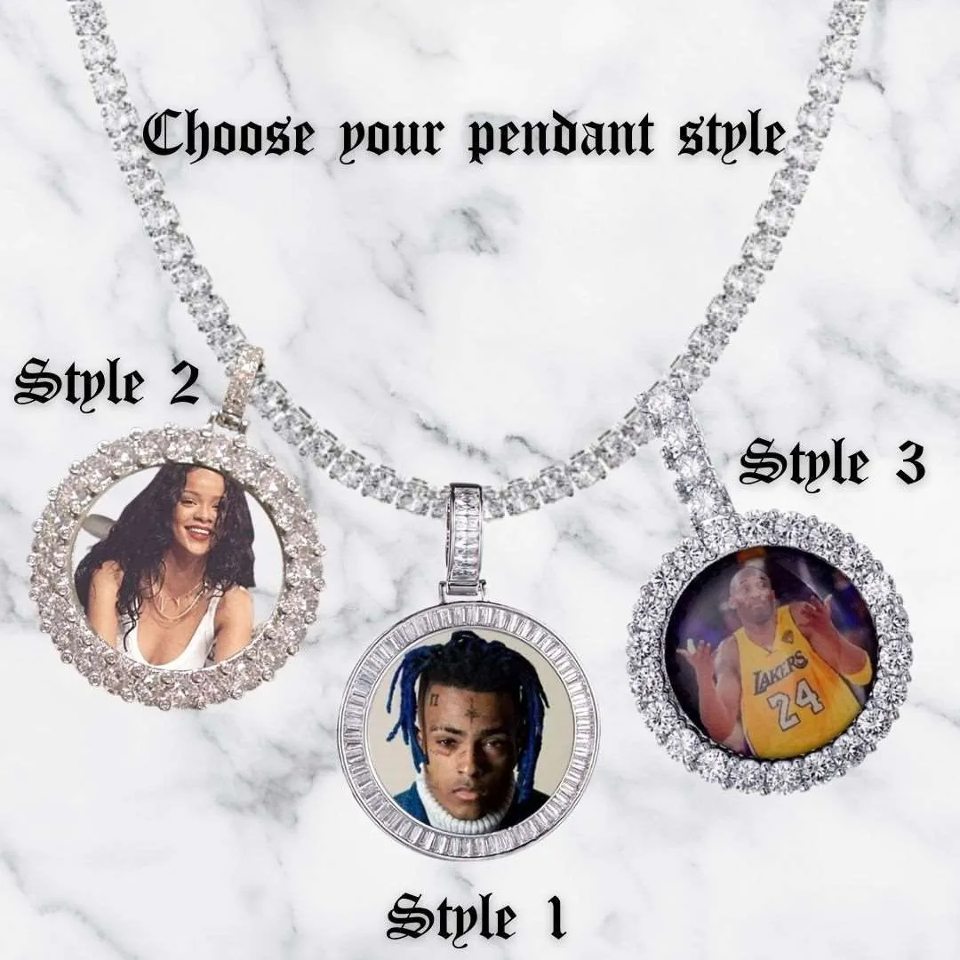 Diamond Circle Pendant With Picture