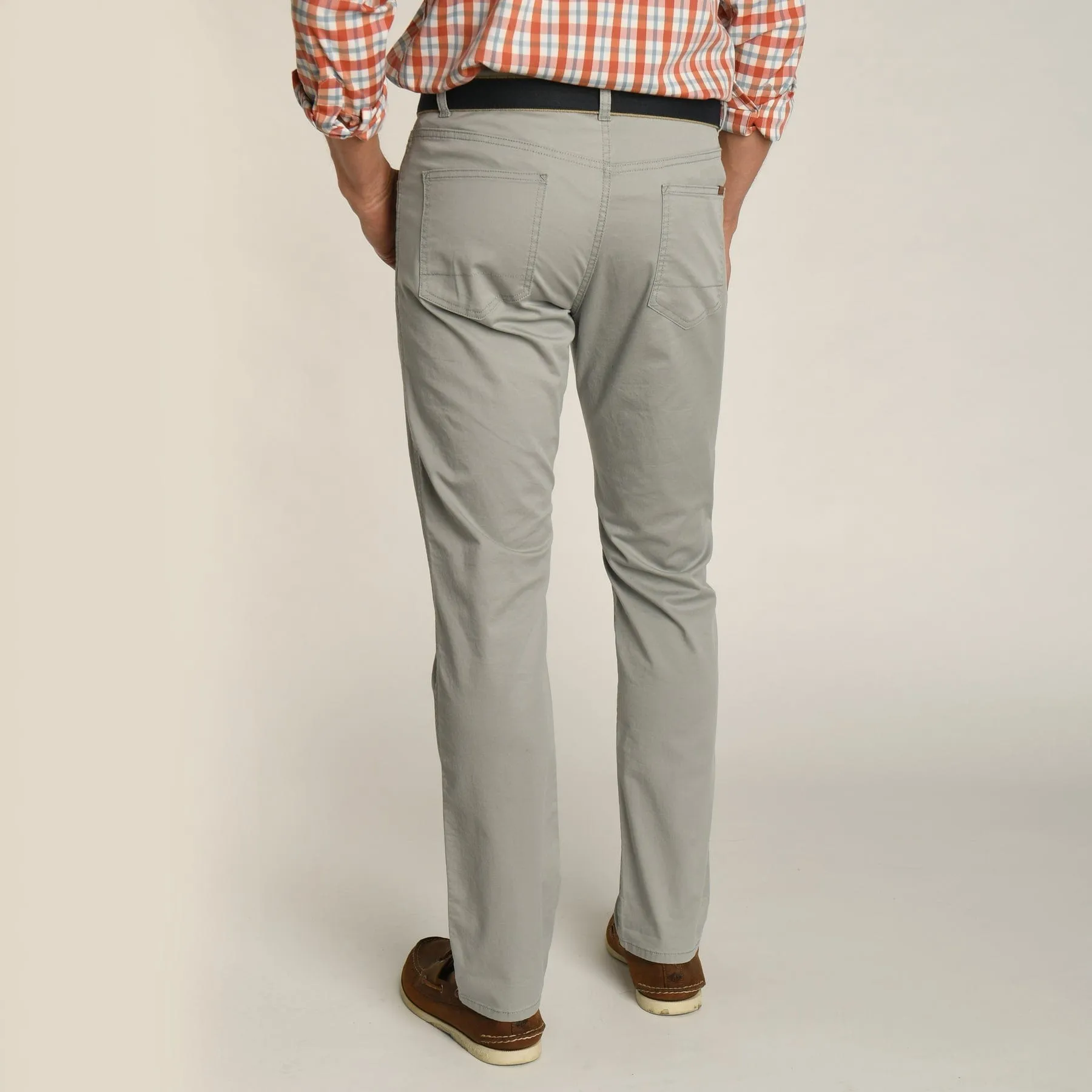 Duck Head Shoreline Twill 5-Pocket Pants in Limestone Grey - Men's