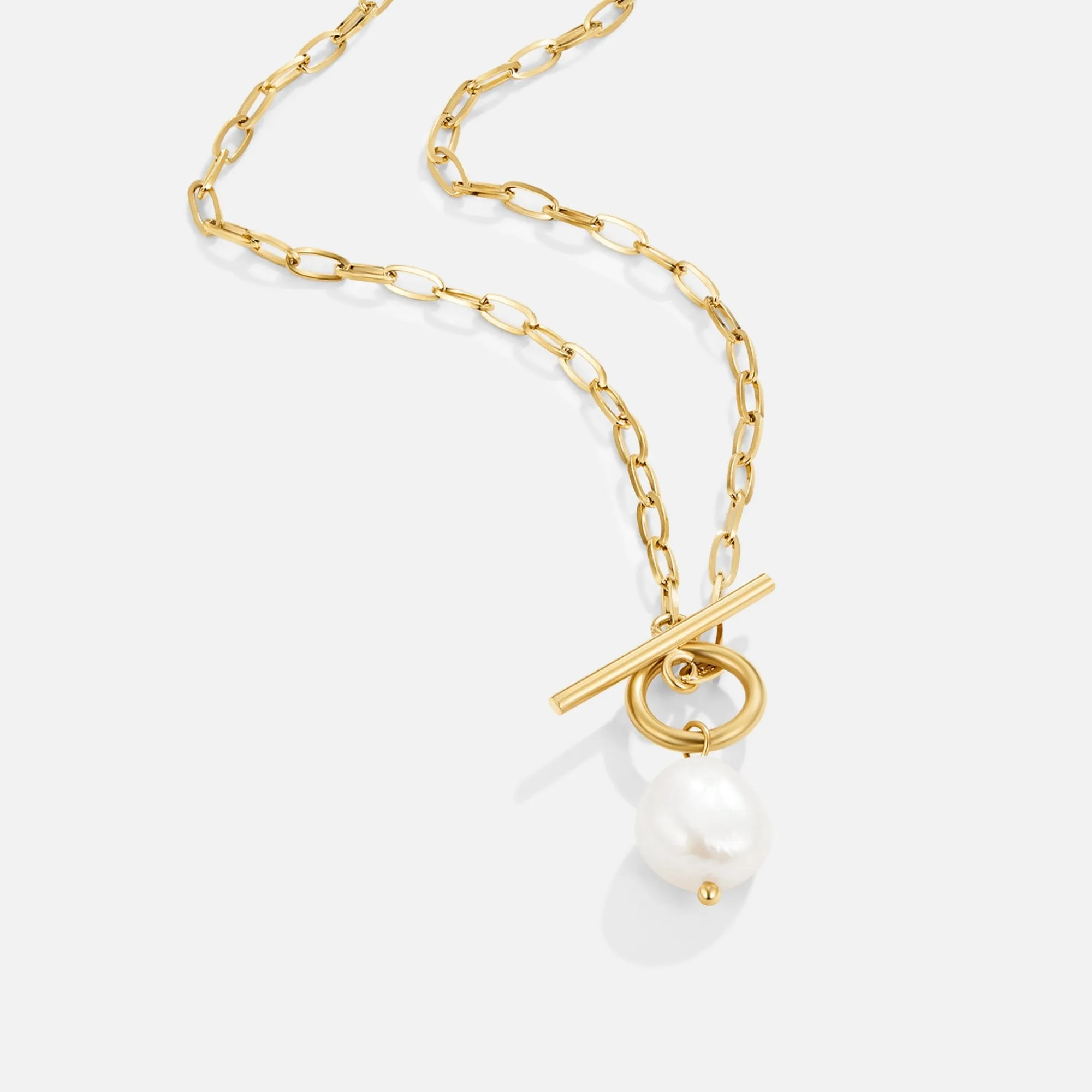 Eva Freshwater Pearl Gold Necklace