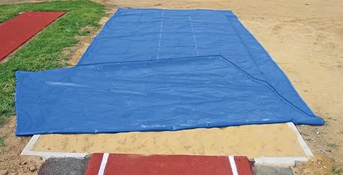 FieldSaver Premium Weighted Long Jump Pit Cover for Enhanced Protection and Durability