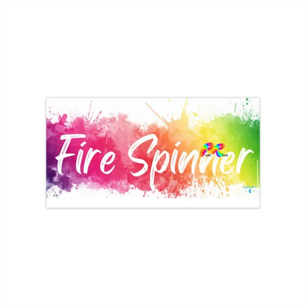 Fire Spinner Bumper Stickers