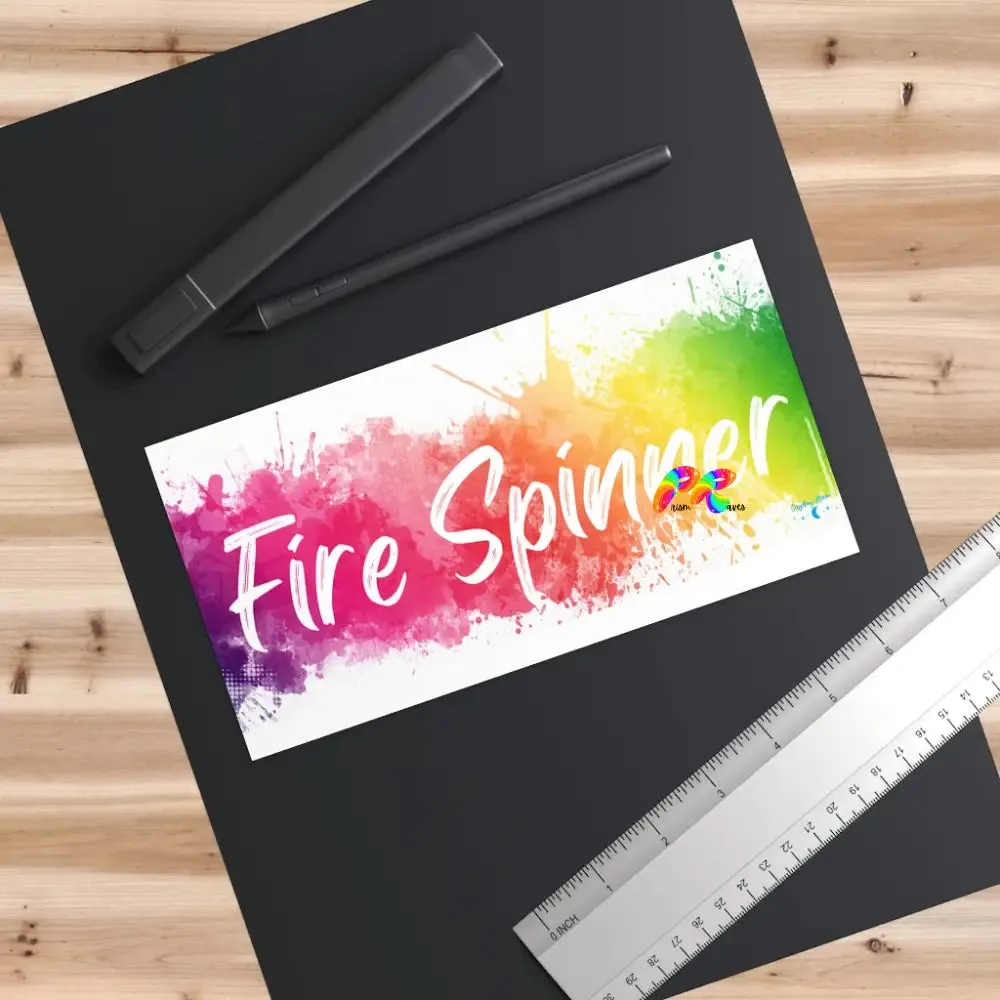 Fire Spinner Bumper Stickers