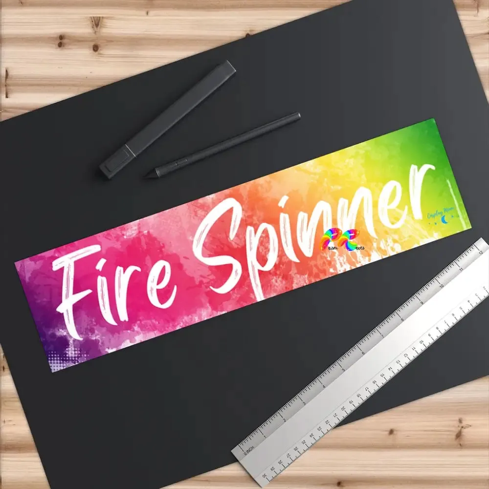 Fire Spinner Bumper Stickers