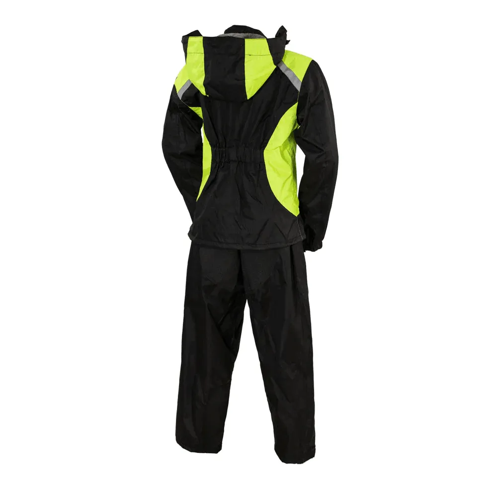 First Mfg Women's Motorcycle Rain Suit - Neon Green