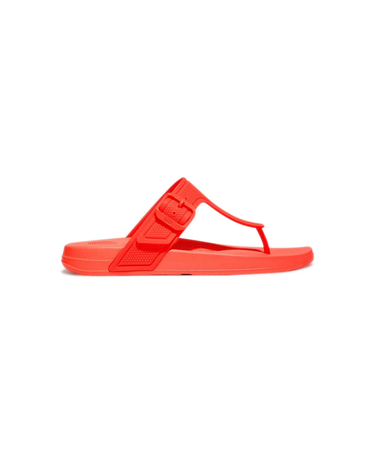 FitFlop Iqushion Adjustable Buckle Neon Orange Flip-Flops