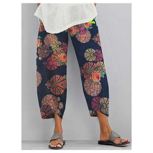 Flower Print Casual Pant