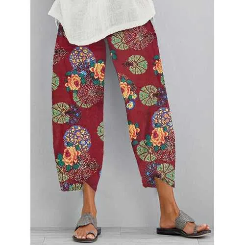 Flower Print Casual Pant