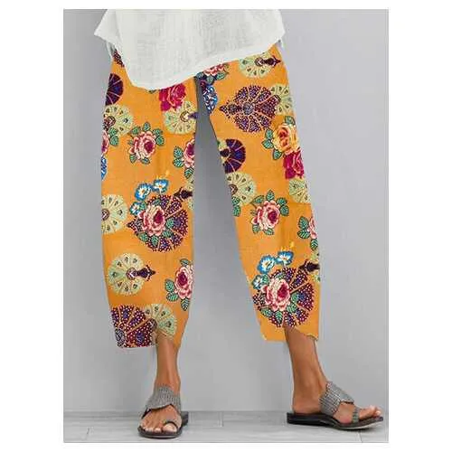 Flower Print Casual Pant