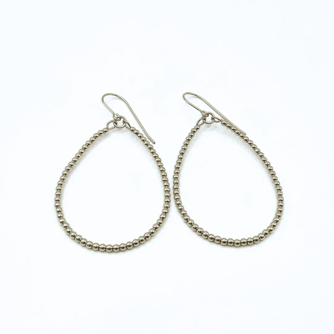 Gold-Filled Simple Beaded Teardrop Aster Danglers - Waterproof