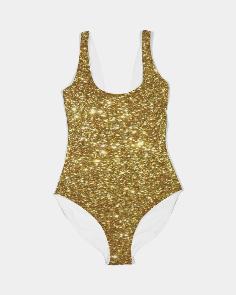 gold Women's One-Piece Swimsuit