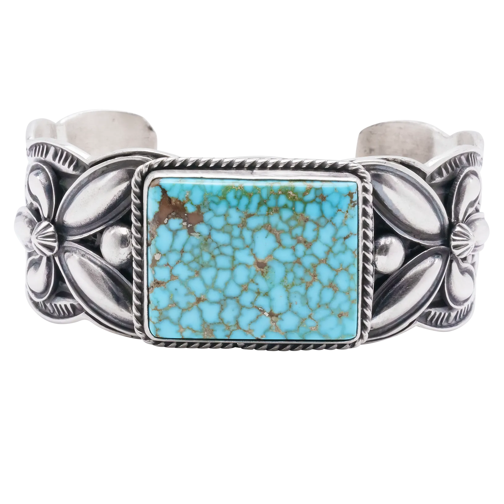 Handstamped Birdseye Kingman Turquoise Cuff | Andy Cadman