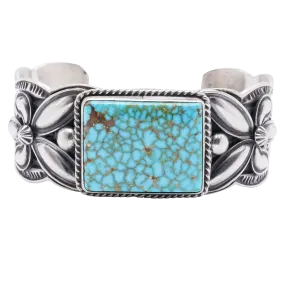 Handstamped Birdseye Kingman Turquoise Cuff | Andy Cadman