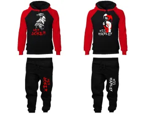 Her Joker His Harley Hoodie and Jogger Pants Top & Bottom Set