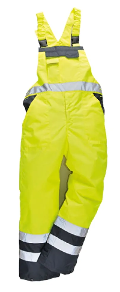 Hi Viz Waterproof Contrast Bib and Brace Lined Portwest S489 RIS 3279