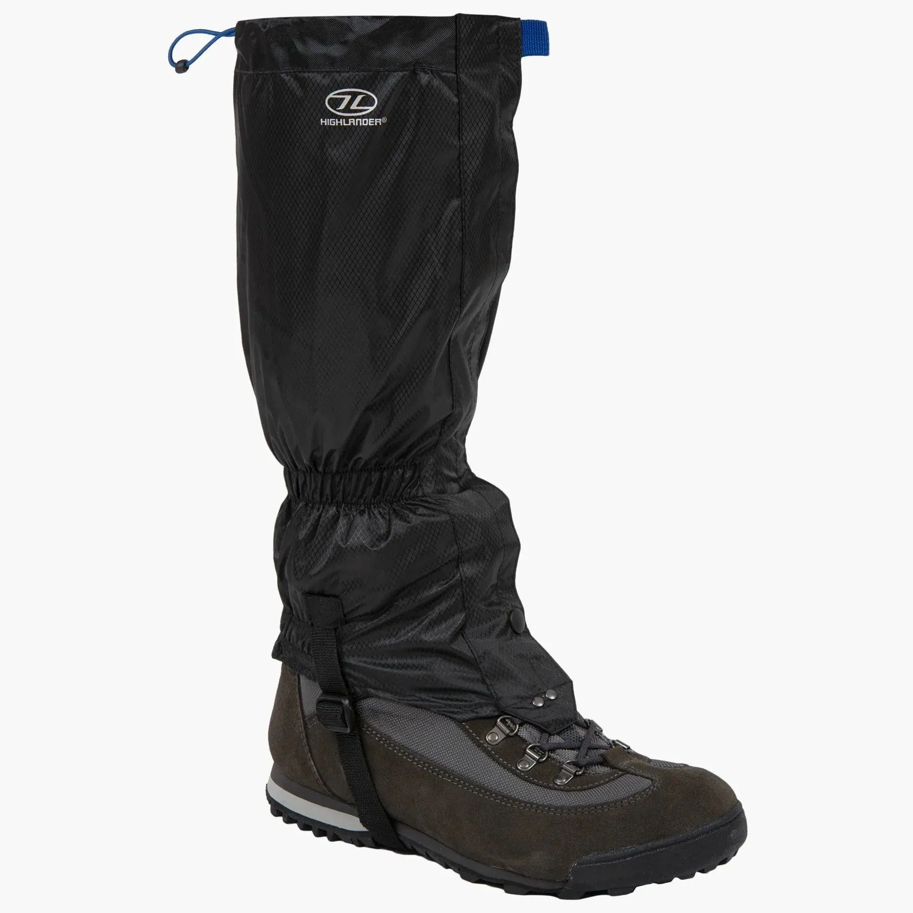 Highlander Mens Glenshee Waterproof Gaiters-BLACK