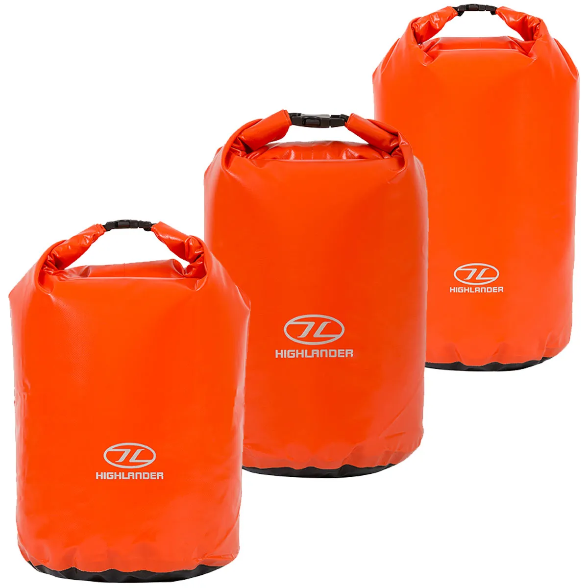 Highlander Orange PVC Waterproof Dry Bags 16-44L