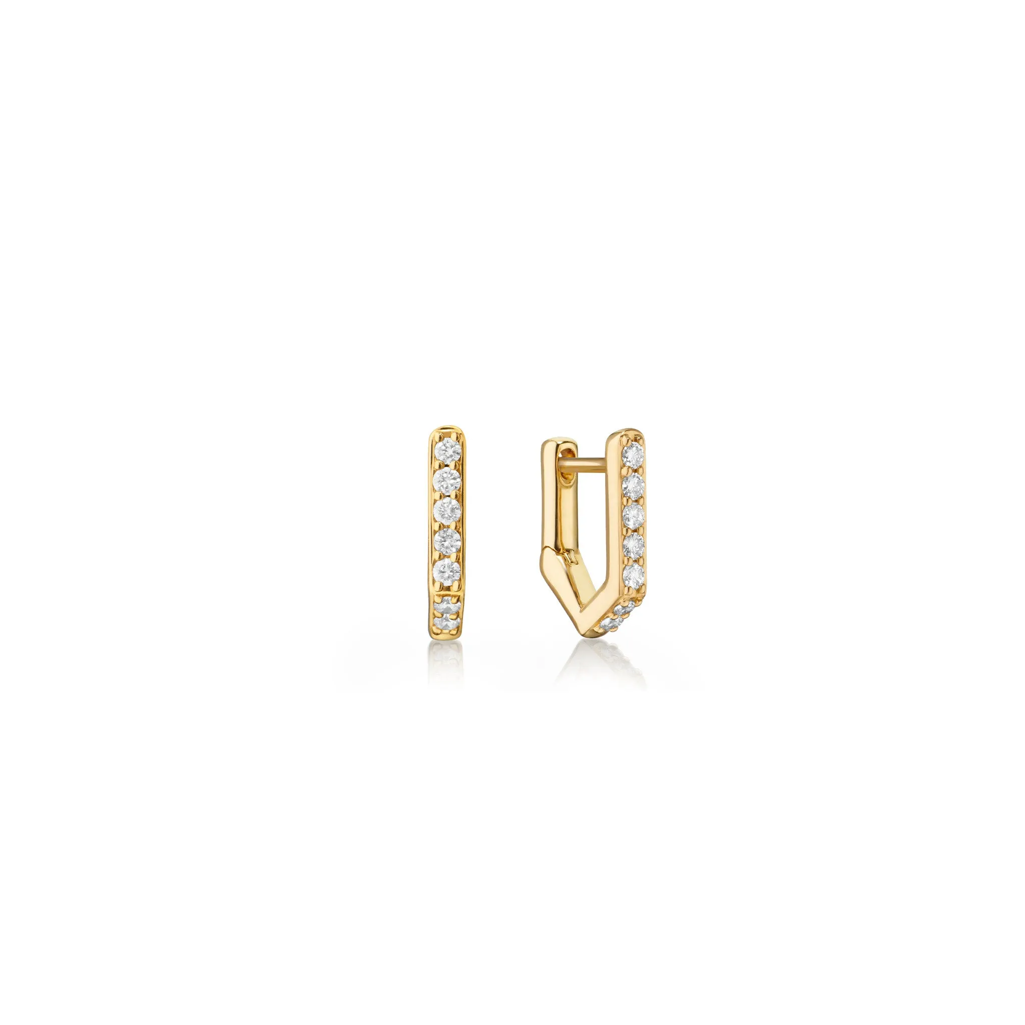 Infinity Huggie Earrings with Diamonds