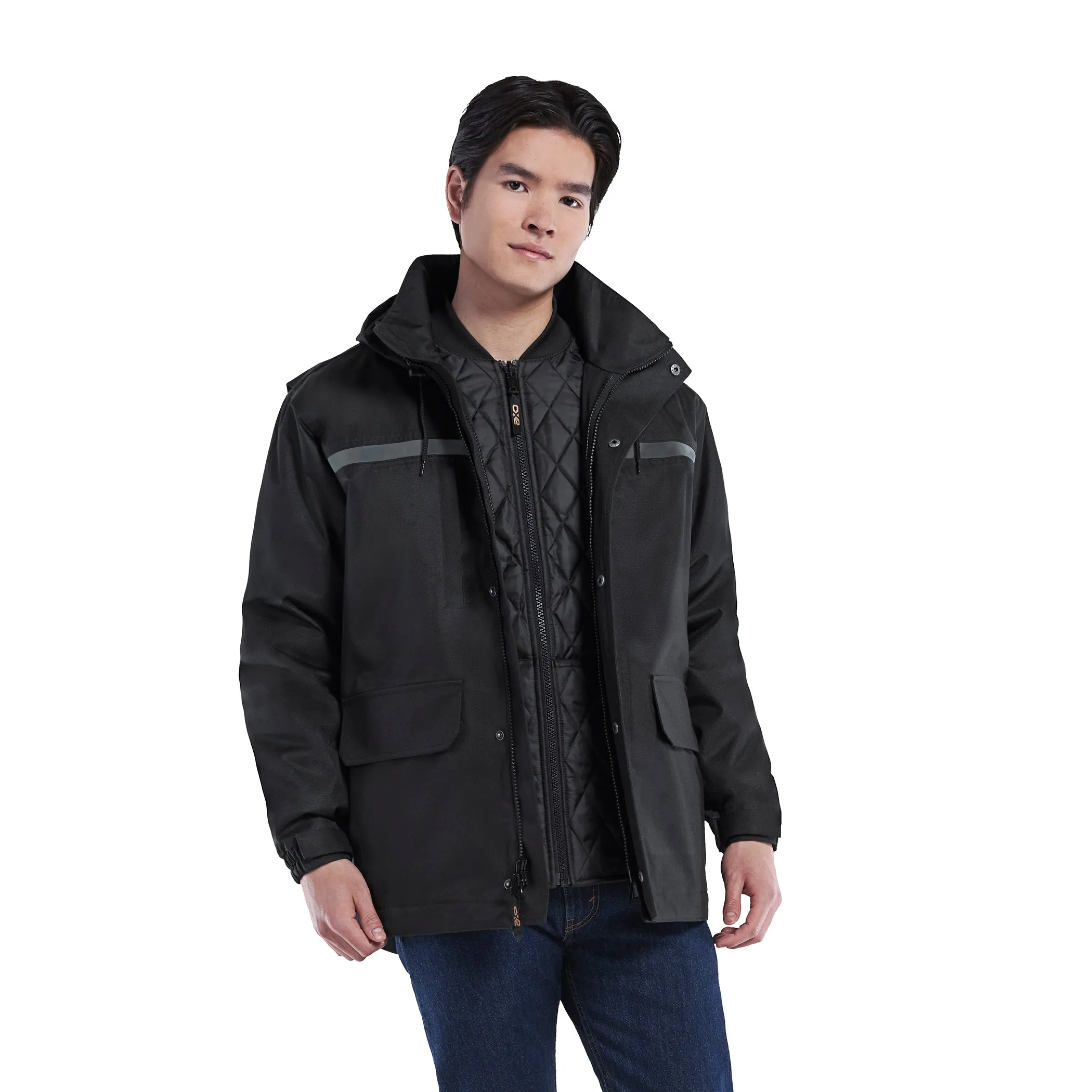 L01120 - Pinnacle - Heavy Duty 3 in 1 Parka w/ Detachable Hood