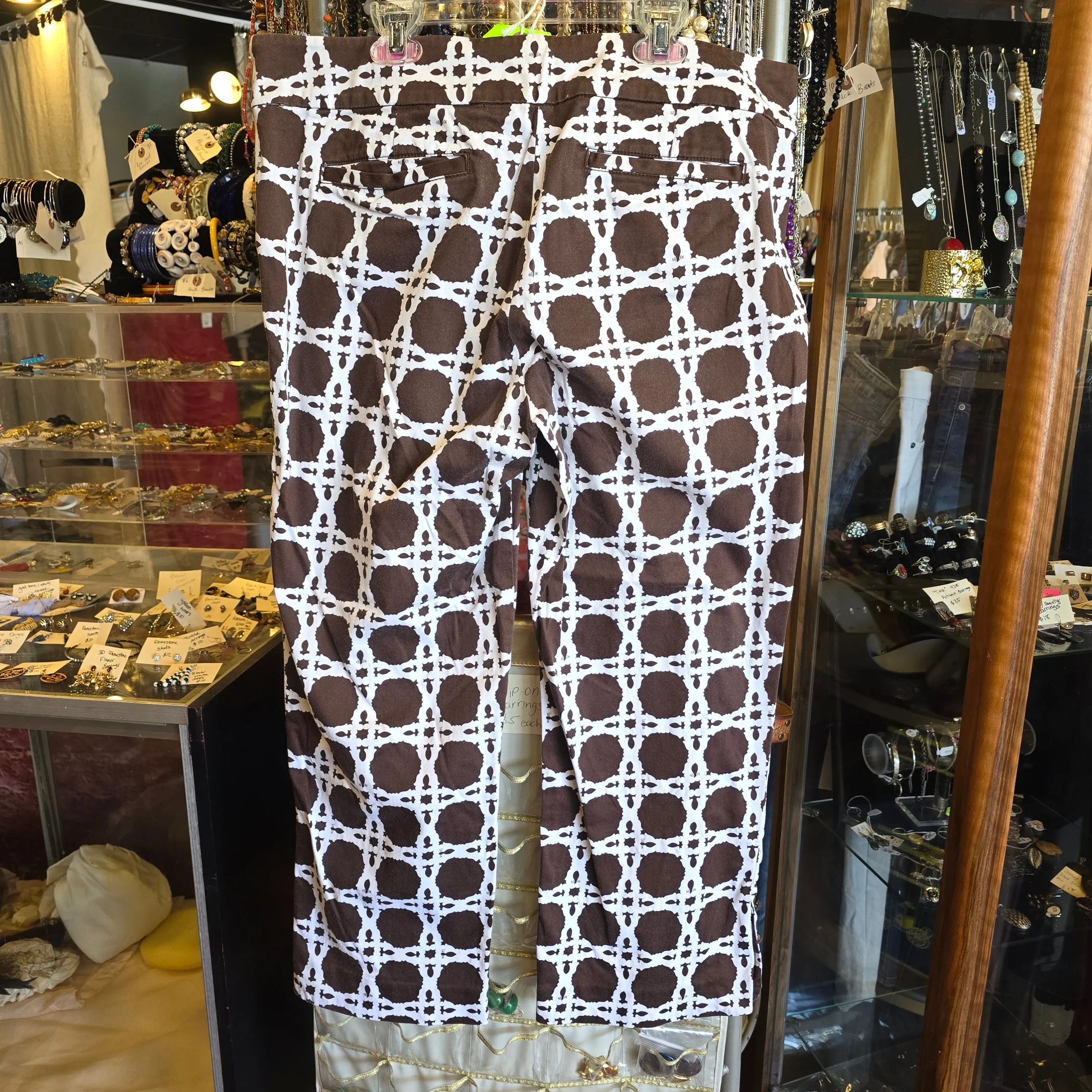 LILLY PULITZER Brown/White Pants 14