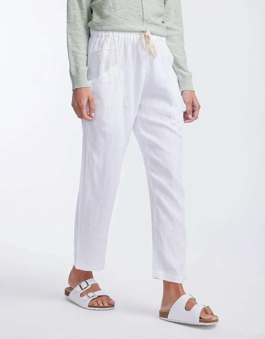 Luxe Linen Pants - White