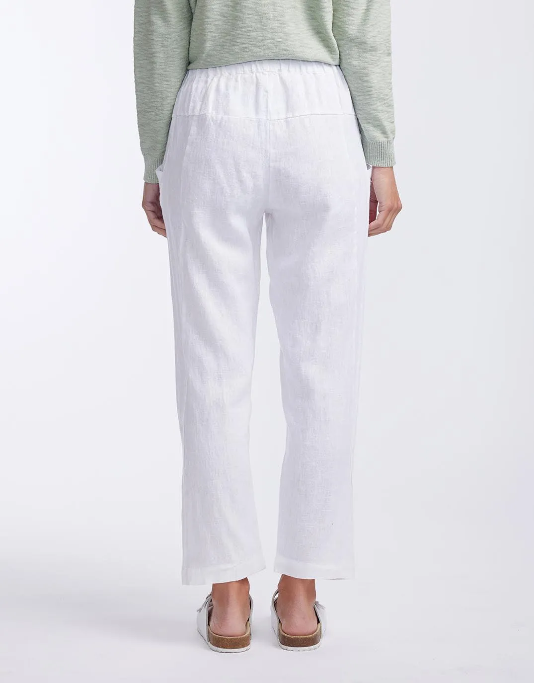 Luxe Linen Pants - White